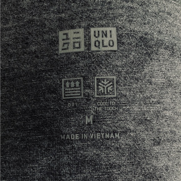 UNIQLO - Airism Long Crew Neck T-shirt - Heather Grey - Size M - Picture 4 of 6